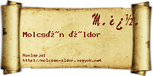 Molcsán Áldor névjegykártya
